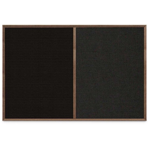 United Visual Products Slim Style Indoor Enclosed Corkboard, 24 UV502SC-BRONZE-BUFF - main
